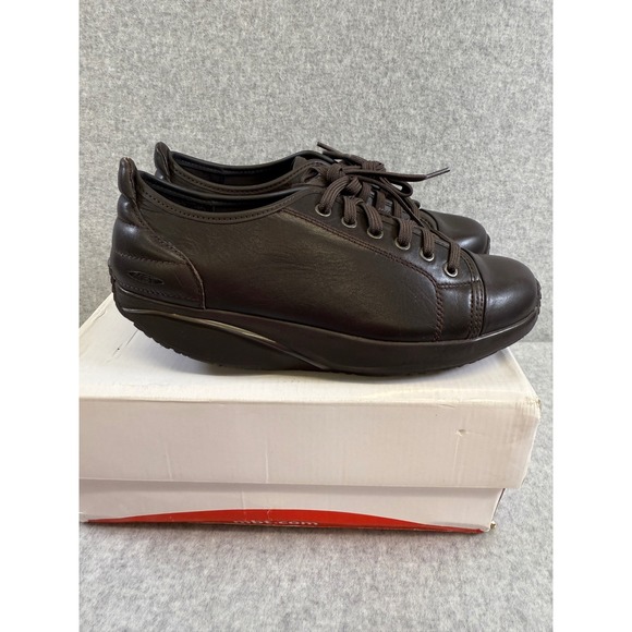 MBT Batini Lace Up Womens Brown Leather Rocker Comfort Shoes EU37‎ US6.5 - Picture 3 of 10